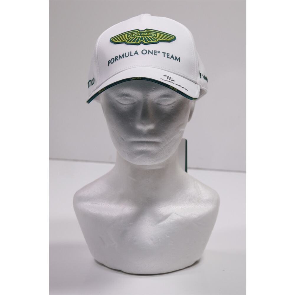 Aston Martin Formula One Team Aramco Hugo Boss White Adjustable Hat Cap New